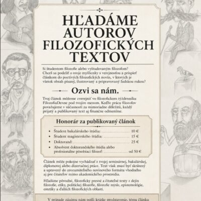Ponuka práce pre filozofov, absolventov filozofie, ale nie len pre nich